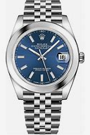 Sleek Stainless Steel Blue Dial Watch